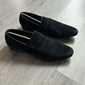 Black Velvet Loafers